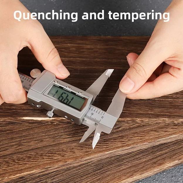 Измерительный и разметочный инструмент Deli Электронный штангенциркуль Deli DL91200 200мм, метрическая/дюймовая конвертация, нержавеющая сталь, 3 кнопочное управление, светодиодный дисплей, 1,5В SR44. фото 3