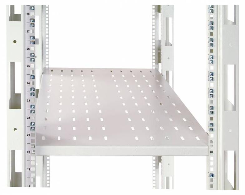 Полка стационарная ЦМО СВ-100 0.5U нагр.:45кг. 19" 1000мм серый (упак.:1шт) фото 2