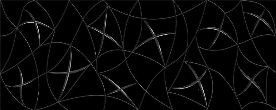 Плитка керамическая AZORI Vela Nero 505x201 декор Stella фото 1