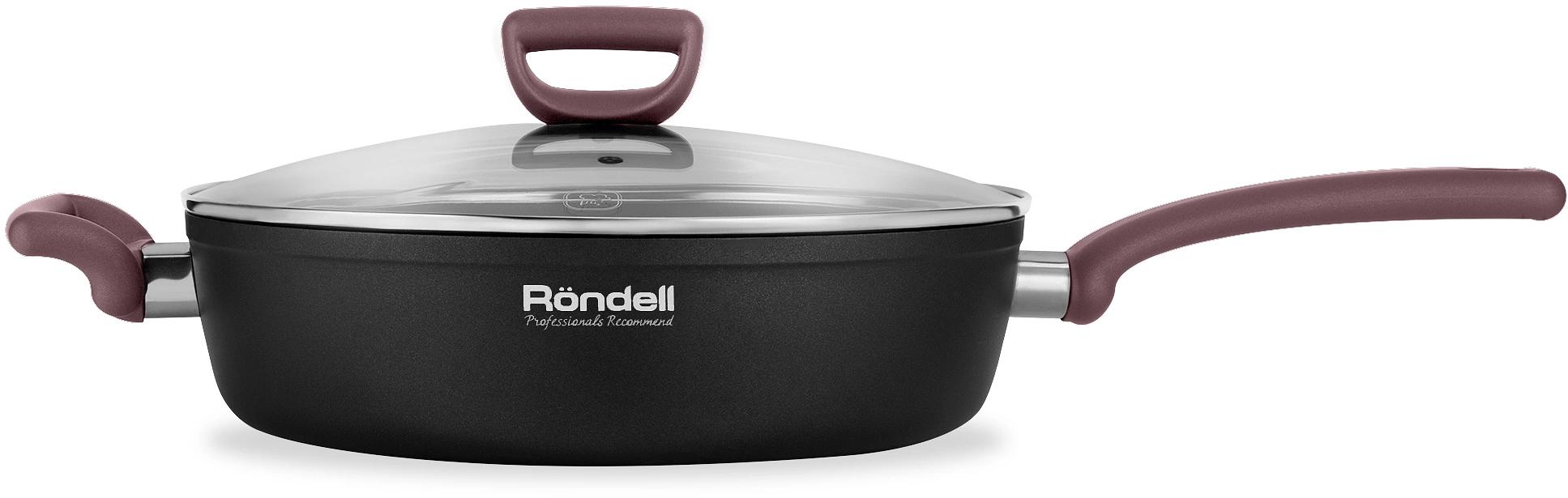 Сотейник Rondell Fest RDA-1526 d=28см (с крышкой) черный фото 1