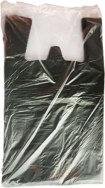 Пакет "Майка" 29*52.5/130 Черный 18 мкм 100 шт /40 фото 1