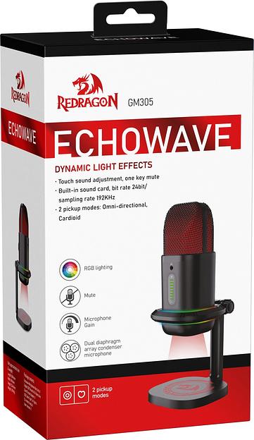 Микрофон проводной Redragon Echowave GM305 1.5м черный фото 7