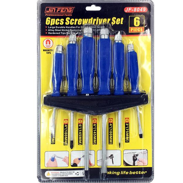 Набор Ударных Отверток JinFeng 6 Шт JF-8049 фото 1