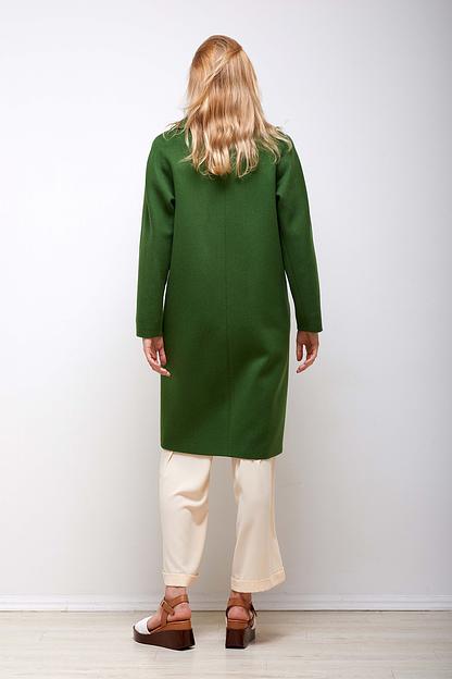 Женское демисезонное пальто двубортное Mmoda зелёный, арт.2202662-1 фото 4