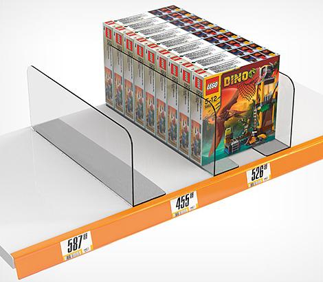 Разделитель пластиковый высотой 200 мм L-образный 450 мм фото 1