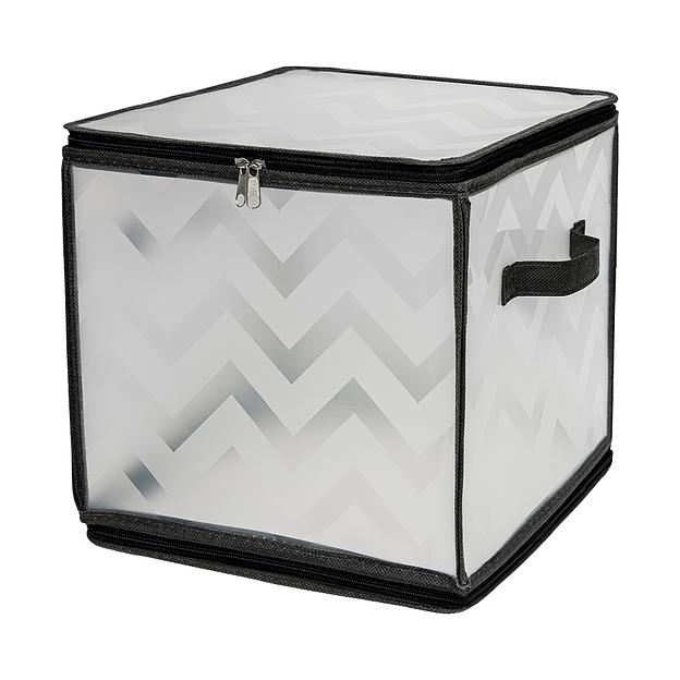 Короб складной на молнии "Зигзаг",  Д300 Ш300 В300, серый фото 1