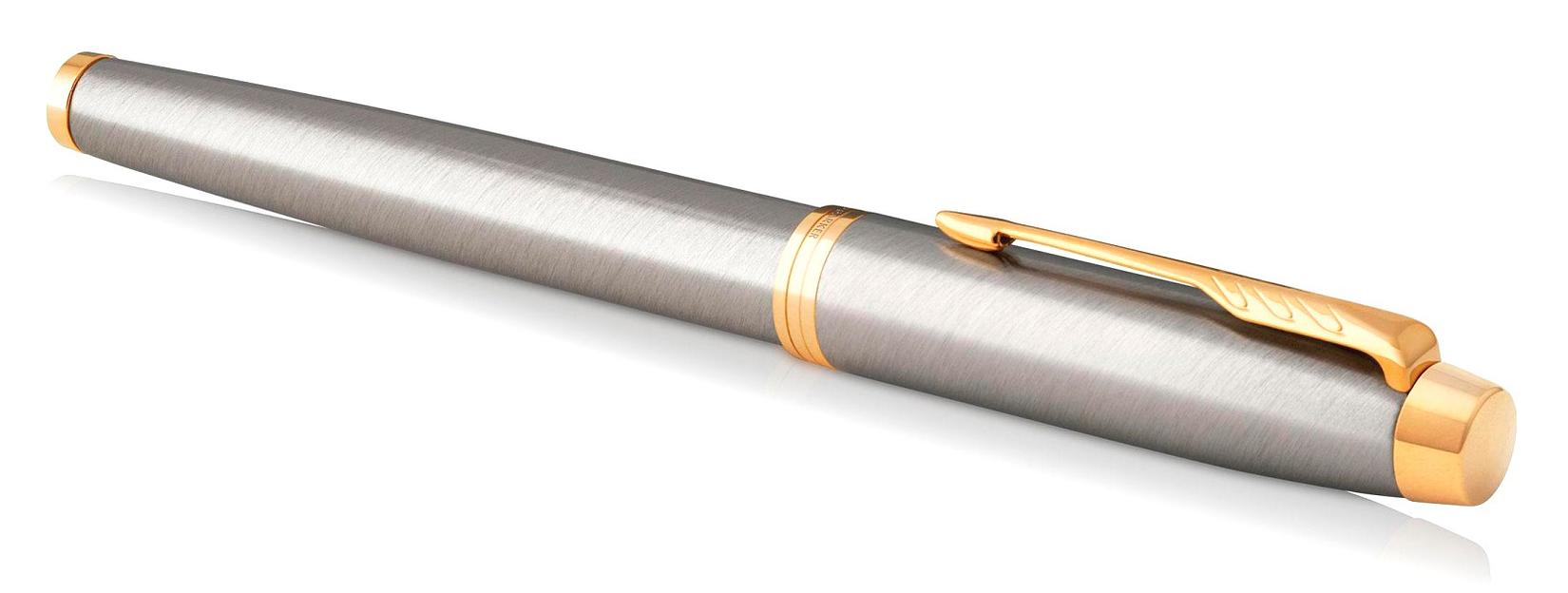 Ручка роллер Parker IM Core T321 (CW1931663) Brushed Metal GT F черн. черн. подар.кор. фото 4