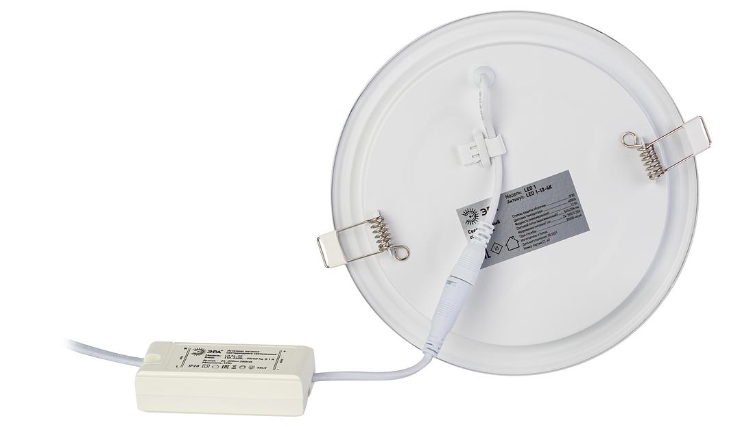 Эра Б0046896 LED 1-12-4K/LM Светильник светодиодный круглый LED 12W 220V 4000K фото 5