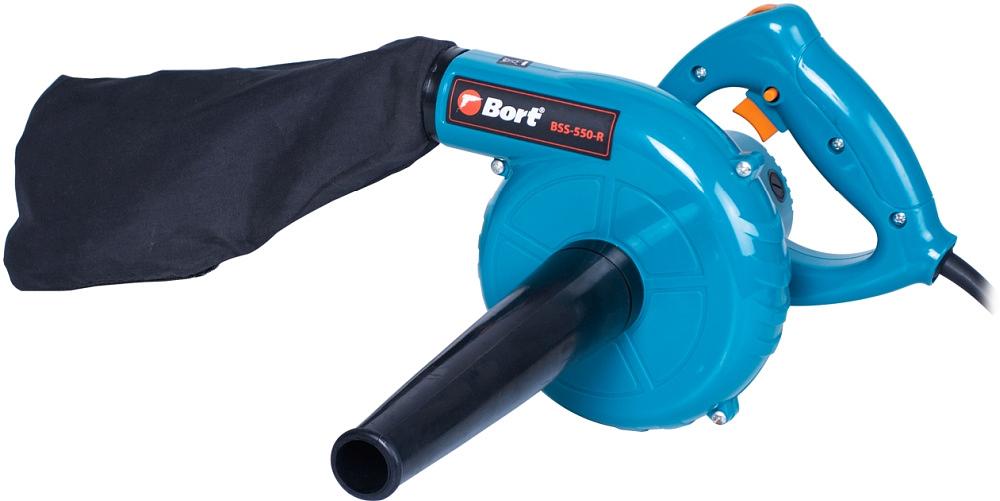 Воздуходувка Bort BSS-550-R 550Вт пит.:от сети синий фото 5