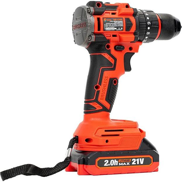 Дрель-шуруповерт аккумуляторная ударная EDON UAD-21PBL (2 АКБ*2Ач+ЗУ, 21В, 40Нм, кейс) фото 6