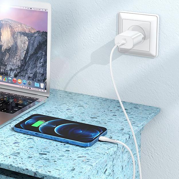 Сетевое зар./устр. Hoco N22 25W (PD+QC+AFC) USB-C белый фото 5