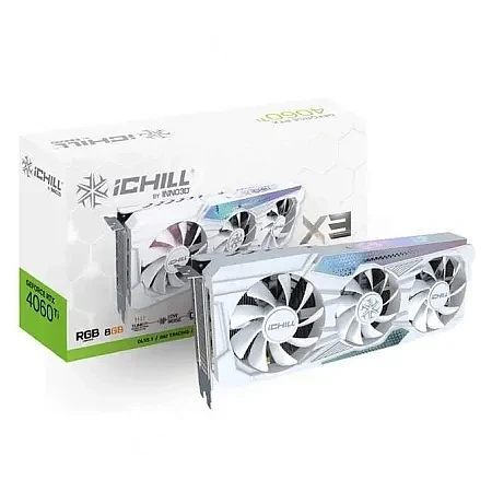 Видеокарта INNO3D GeForce RTX 4060 Ti 8GB GDDR6 ICHILL X3 WHITE C406T3-08D6X-17113280 фото 1