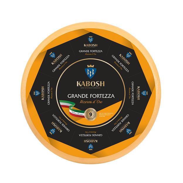 Твёрдый сыр Kabosh «Grande Fortezza Rizerva d’Oro» голова 7 кг, опт фото 1