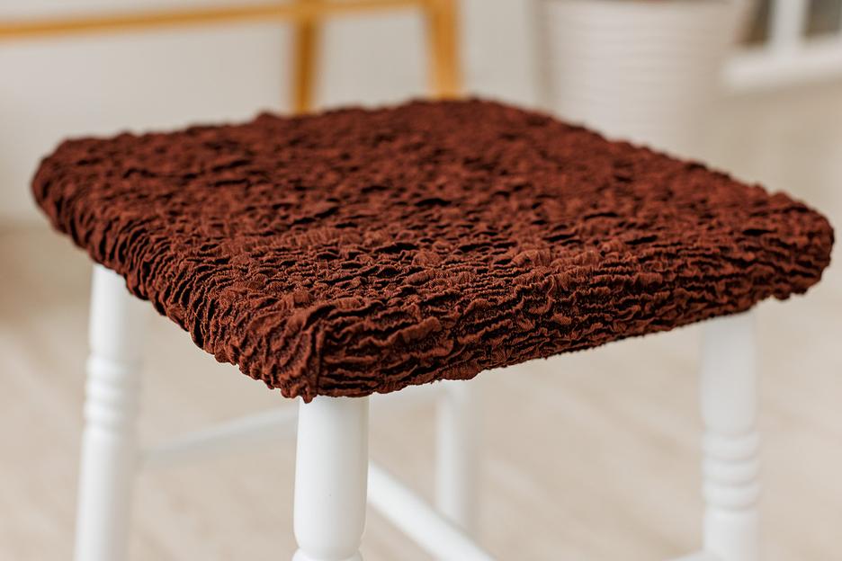 Чехол на табурет Чехлы&Пледы «Виктория» шоколадный махагон (2 шт) ОПТ фото 3