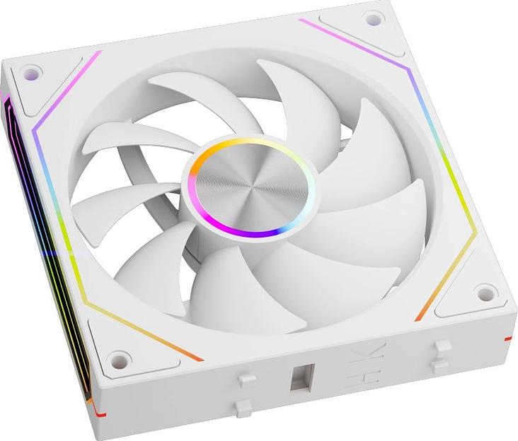 Вентилятор для корпуса PcCooler F3 X120 WH ARGB 120х120x25 белый 4-pin (F3X120-WHAC012-GL) Ret фото 4