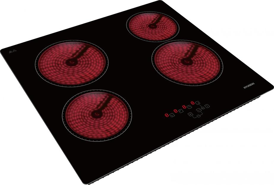 Варочная поверхность Hyundai HHE 6410 BG черный фото 7