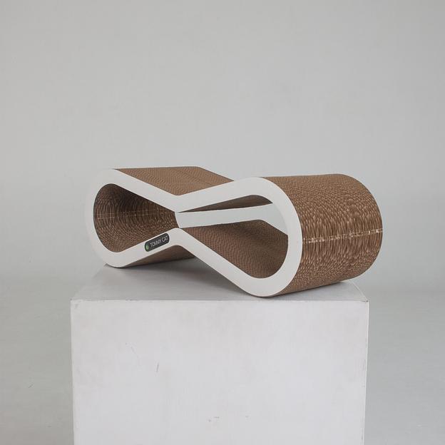 Когтеточка из картона Малибу, белый опт фото 1