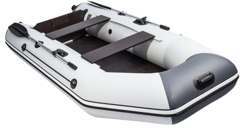 Лодка Аква 2900 слань книжка, киль, 2900*1420*400 мм., цвет: серый-графит фото 2