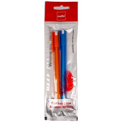 Ручка шариковая 0,7мм Frosty, синий, корпус ассорти, 2 шт в пакете, Cello фото 1