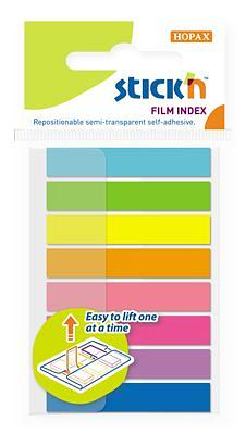 Закладки самокл. пластиковые Stick`n 26073 45x8мм 8цв.в упак. 20лист неон Z-сложение фото 1