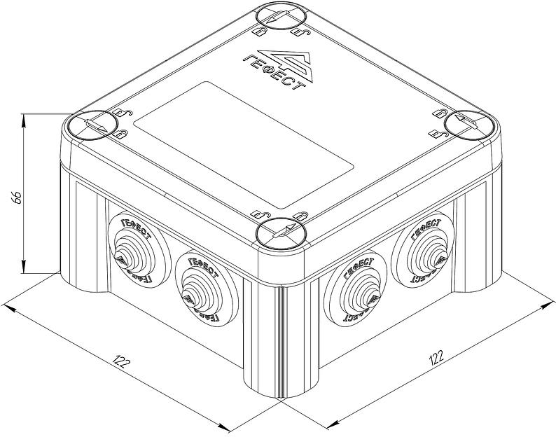 Коробка монтажная огнестойкая КМ-О-1010(П)(8к)-IP55 фото 8