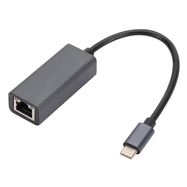 Bion Переходник с кабелем USB C - RJ45, 1000мб/с, алюминиевый корпус, черный [BXP-A-USBC-LAN-ALB] фото 1