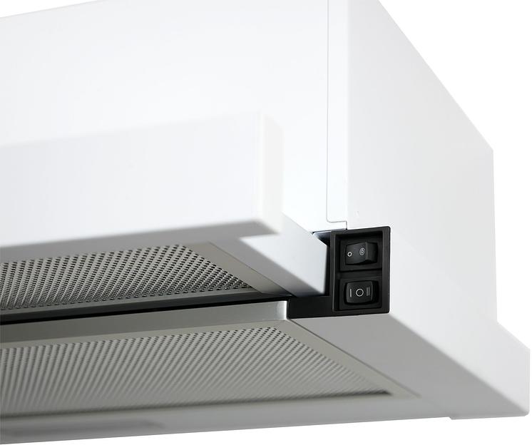 Вытяжка встраиваемая Lex Hubble 2M 600 белый управление: кнопочное (2 мотора) фото 4