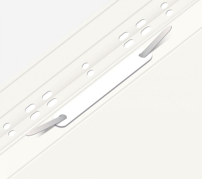 Папка-скоросшиватель Бюрократ PS-P20WH A4 прозрач.верх.лист боков.перф. пластик белый фото 6