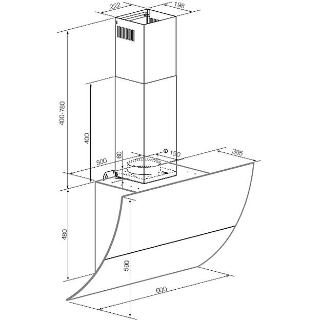 Вытяжки Graude Вытяжка наклонная Graude DH 60.3 GE фото 3