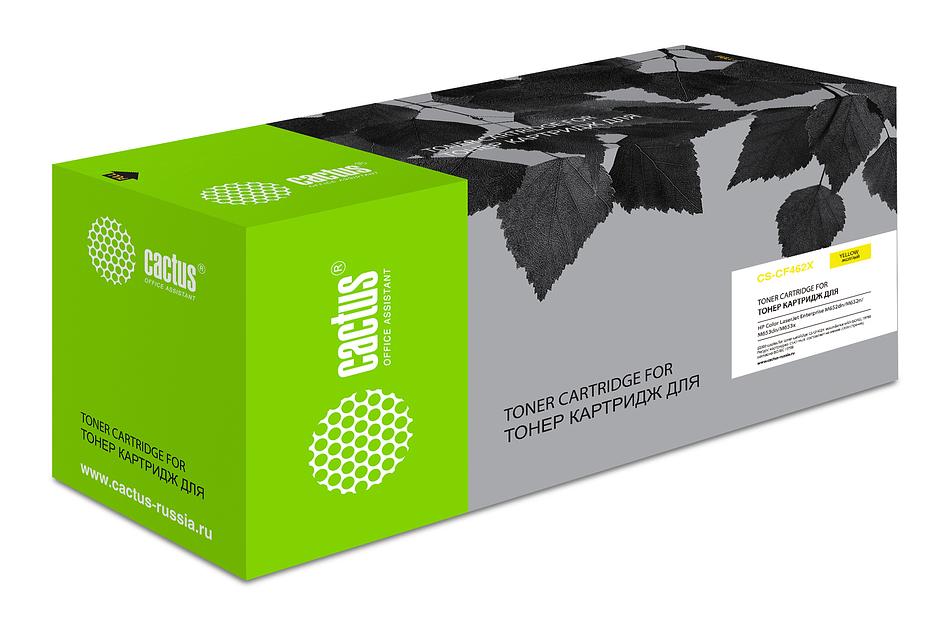 Картридж лазерный Cactus CS-CF462X CF462X желтый (22000стр.) для HP Color LJ Enterprise M652dn/M653dn/M681dh фото 1