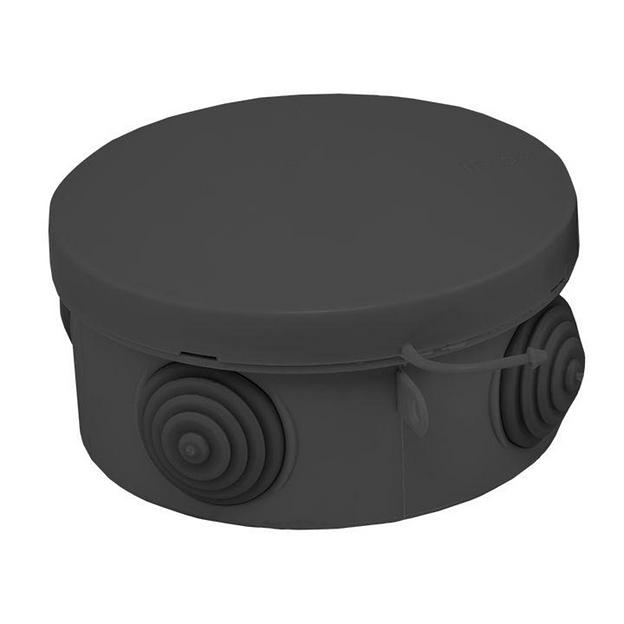 Коробка распаячная КМР-040-039 с крышкой 85х40 4 мембранных ввода IP54 черн. EKF plc-kmr-040-039-b фото 1