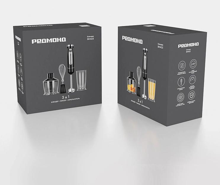 Блендер погружной Редмонд BH423 1200Вт черный/серебристый фото 10