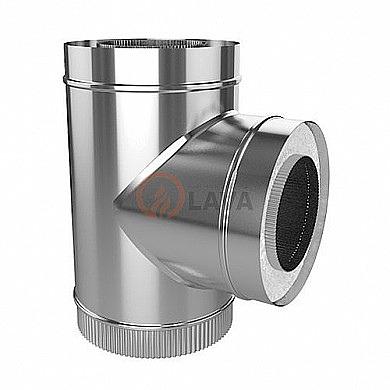 LAVA Сендвич-тройник для бани ЭЛИТ 115/180 мм. 90″ 304 нерж. (0,8 мм) фото 1