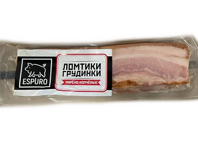 Ломтики грудинки варёно-копчёные, в/у «Espuro» весовые фото 1