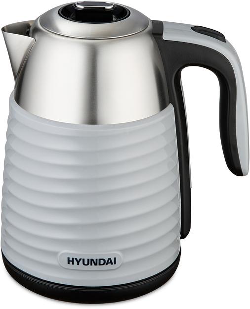 Чайник электрический Hyundai HYK-S4804 1.7л. 2200Вт серый/черный корпус: металл фото 2
