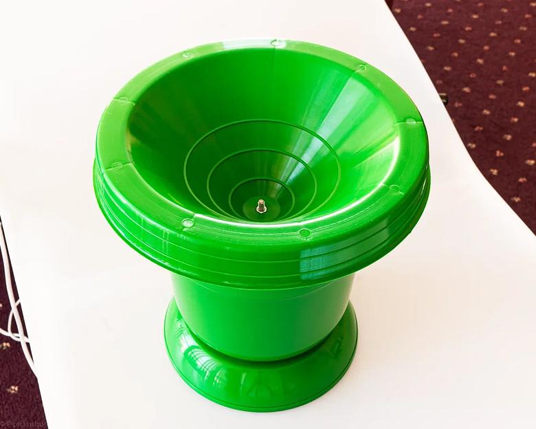 Кормушка бункерная для птиц 5 кг зелёная ОПТ фото 1