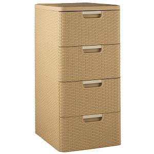 Комод "Плетенка" (49,5*39,5*86см) (грей) фото 1