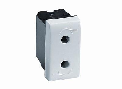 Электрическая розетка, белая, 1мод. фото 1