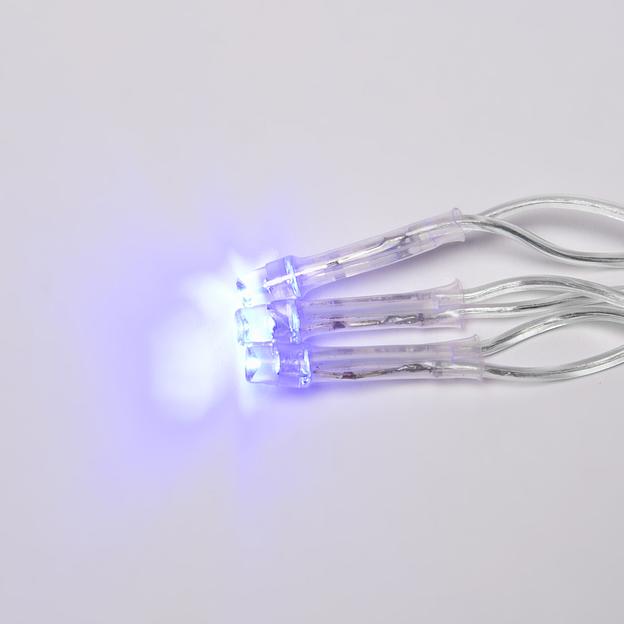 Бахрома светодиодная с эффектом мерцания 2м Соединяемая 100 светодиодов Синий свет Провод прозрачный ULD-B2007-100/TTK BLUE IP44 фото 5