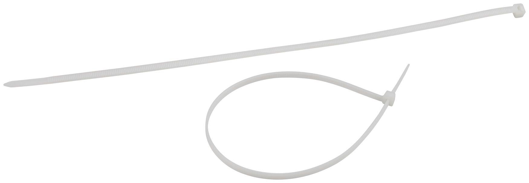 Стяжка кабельная нейлоновая (хомут) 4.8 х 300 мм белая (100 шт/уп) NO-225-159 фото 2