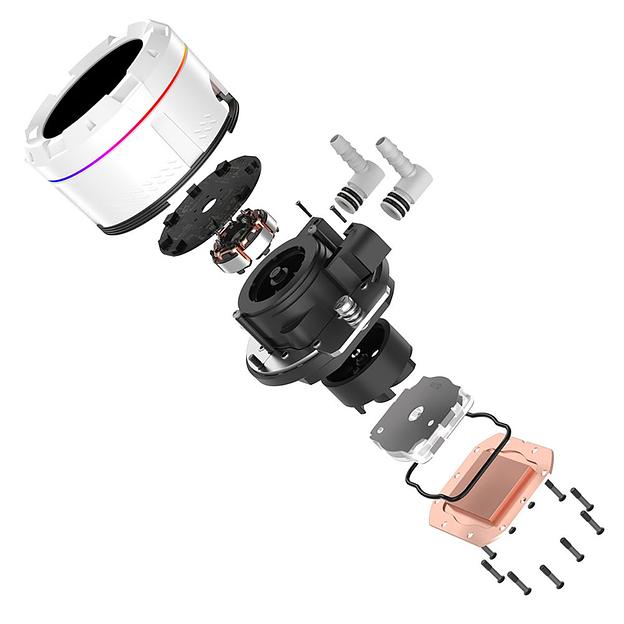 Система водяного охлаждения ID-Cooling SL240 WHITE Soc-AM5/AM4/1151/1200/2066/1700 4-pin 14-30dB Al+Cu 300W LED Ret фото 8