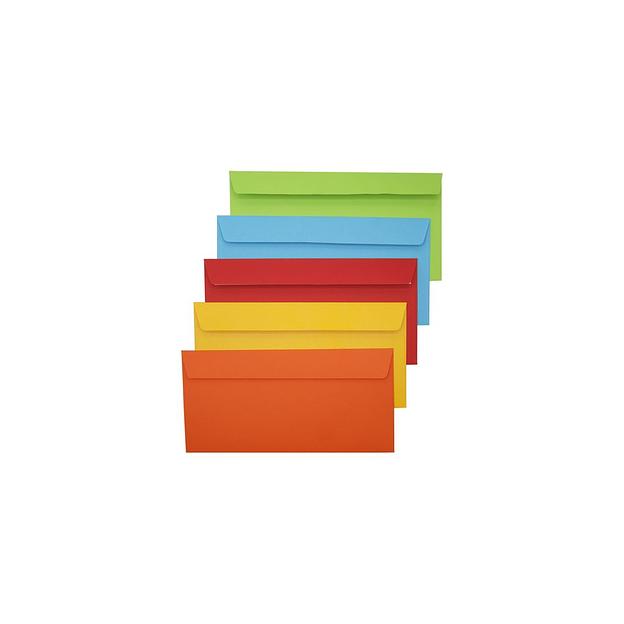 Конверт Silwerhof 225А.10A, C65, 114x229мм, клеевой слой, ассорти, 10 фото 1