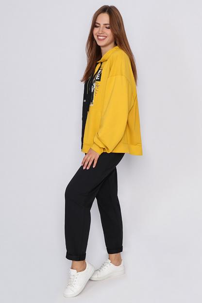 Женский сортивный комплект Style Magro «Самоцвет», чёрный, горчица, опт фото 5
