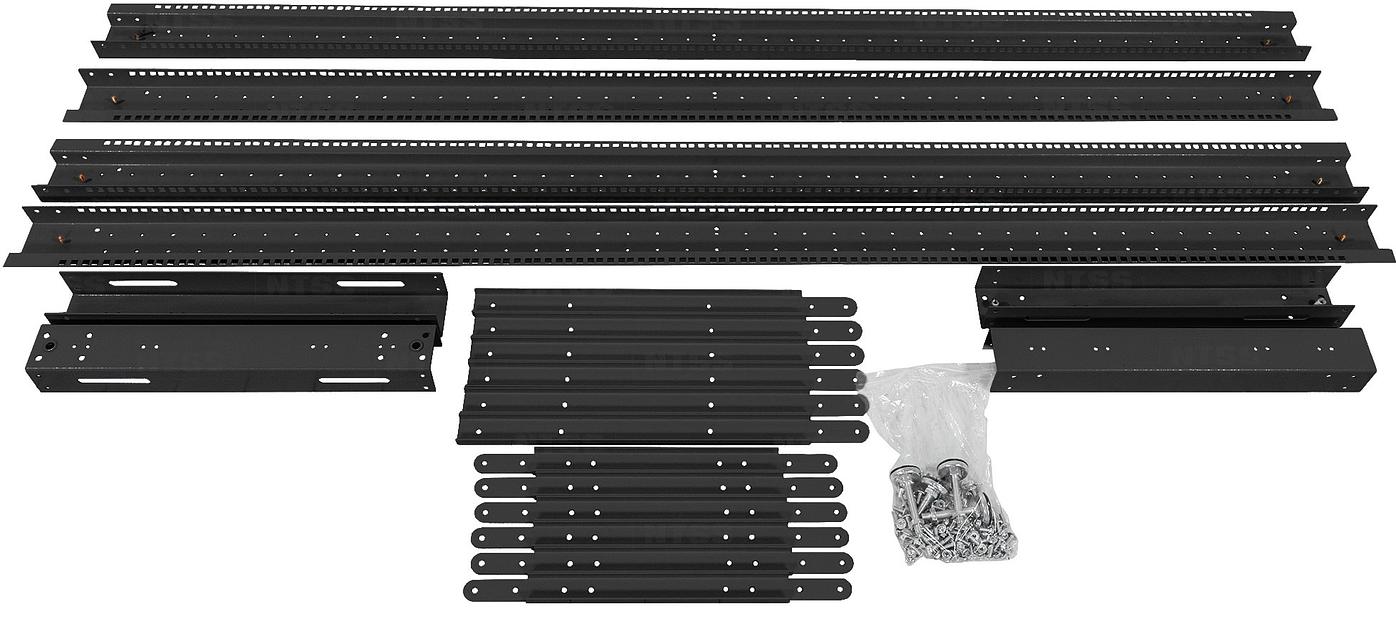 Стойка двухрамная NTSS NTSS-2POR24U/600-1000-BL 24U 550ммx1000мм 600кг черный фото 2