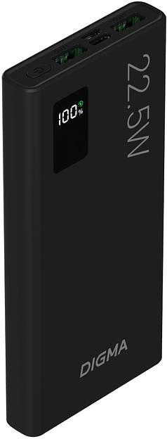 Мобильный аккумулятор Digma DGPF10A 10000mAh QC3.0/PD3.0 22.5W 5A 2xUSB-A/USB-C черный (DGPF10A22PBK) фото 3