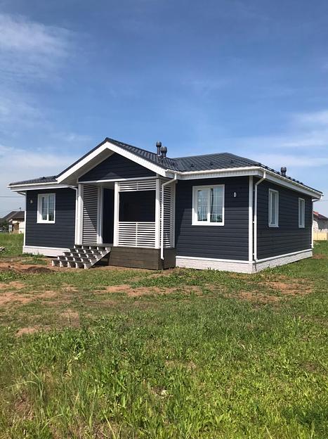 Металлический сайдинг «Евробрус с тиснением» цвет RAL 7024 текстурированный фото 7