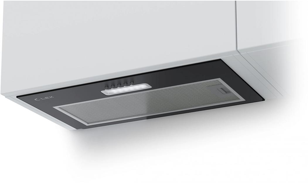 Вытяжка встраиваемая Lex GS Bloc LIGHT 600 черный управление: кнопочное (1 мотор) фото 6