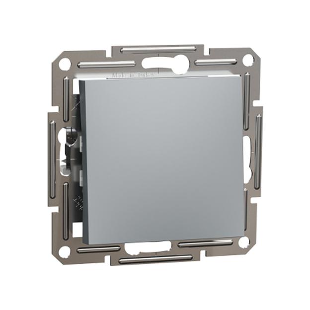 Выключатель 1 клавишный SE EPH0400162 Asfora проходной механизм сталь фото 1