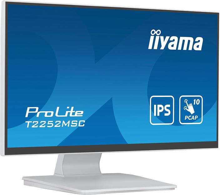 Монитор Iiyama 21.5" ProLite T2252MSC-W2 белый IPS LED 5ms 16:9 HDMI M/M матовая 250cd 178гр/178гр 1920x1080 DP FHD USB Touch 4.5кг фото 3