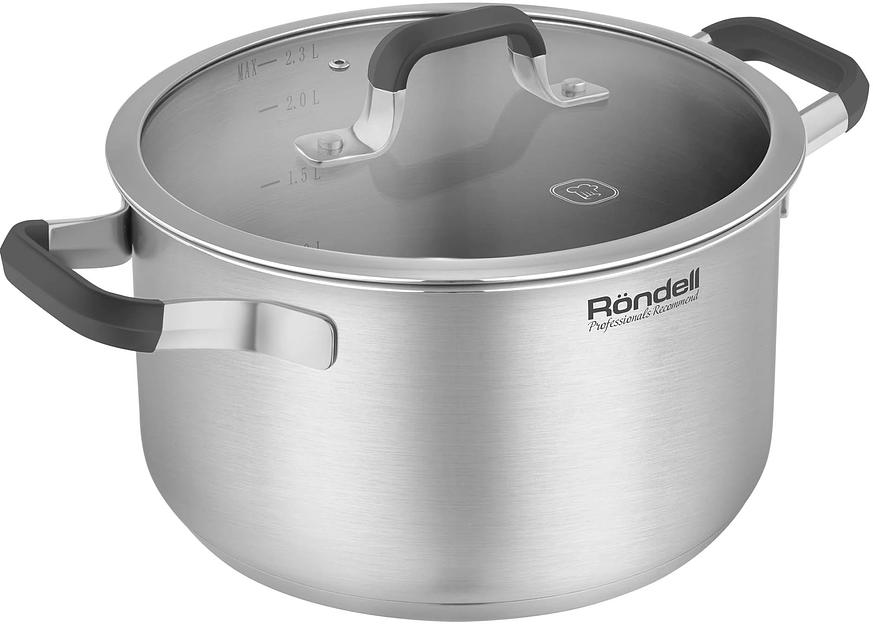 Кастрюля Rondell Stolz RDS-1752 2.3л. d=18см (с крышкой) стальной фото 3